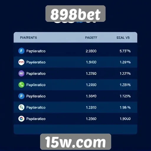 Opções de pagamento disponíveis na 898bet